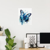 Poster d'impression Azure Butterfly Art (Bureau à domicile)