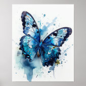 Poster d'impression Azure Butterfly Art (Devant)