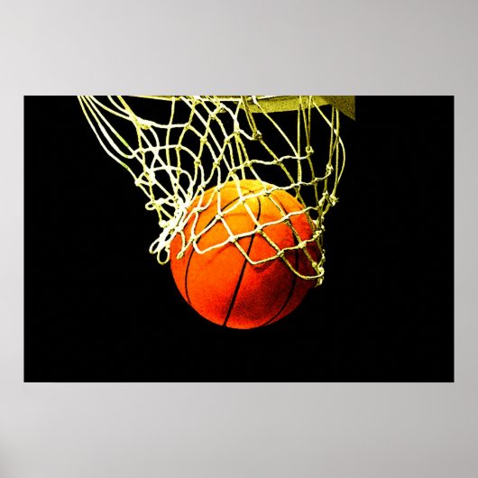 Poster d'impression Basketball & Net (Devant)