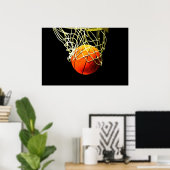 Poster d'impression Basketball & Net (Bureau à domicile)