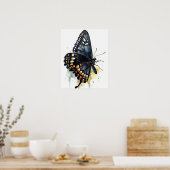 Poster d'impression Black Swallowtail Button Art (Cuisine)