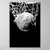 Poster d'impression Black White Basketball (Devant)