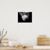 Poster d'impression Black White Basketball (Cuisine)