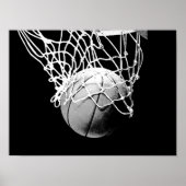Poster d'impression Black White Basketball (Devant)
