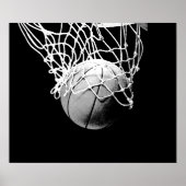 Poster d'impression Black White Basketball (Devant)