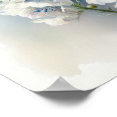 Poster d'impression blanc en Delphinium (Coin)