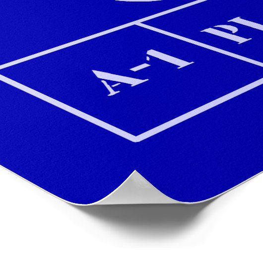 Poster d'impression bleu Margarita (Coin)