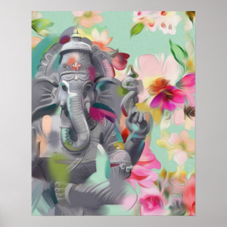 Poster d'impression Bouddha Ganesha Art