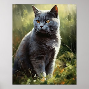 Poster d'impression British Shorthair Cat Art