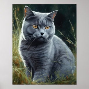 Poster d'impression British Shorthair Cat Art