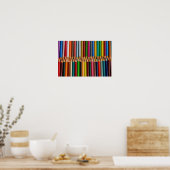 Poster d'impression couleur crayon (Cuisine)