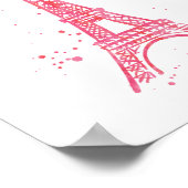 Poster d'impression couleur rose Eiffel Tower (Coin)
