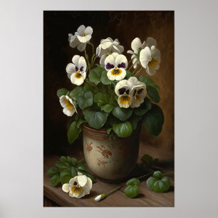 Poster d'impression d'art à la Fleur de Violas Bla