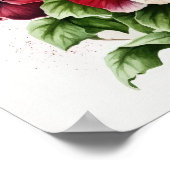 Poster d'impression d'art à la Fleur Rouge Petunia (Coin)