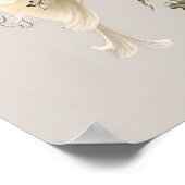 Poster d'impression d'art blanc Larkspur (Coin)