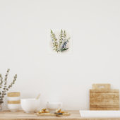 Poster d'impression d'art blanc Larkspur (Cuisine)