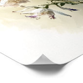 Poster d'impression d'art blanc Larkspur (Coin)