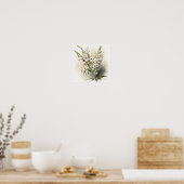 Poster d'impression d'art blanc Larkspur (Cuisine)