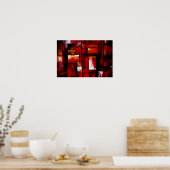 Poster d'impression d'art Carré rouge (Cuisine)
