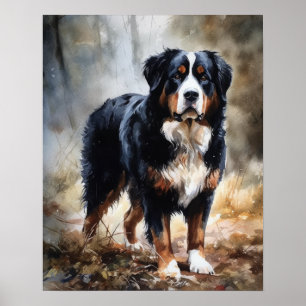 Poster d'impression d'art de chien de montagne ber