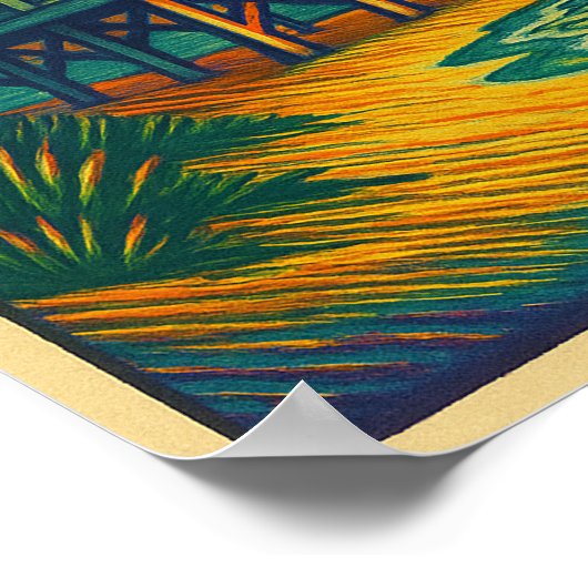 Poster d'impression d'art de Floride (Coin)