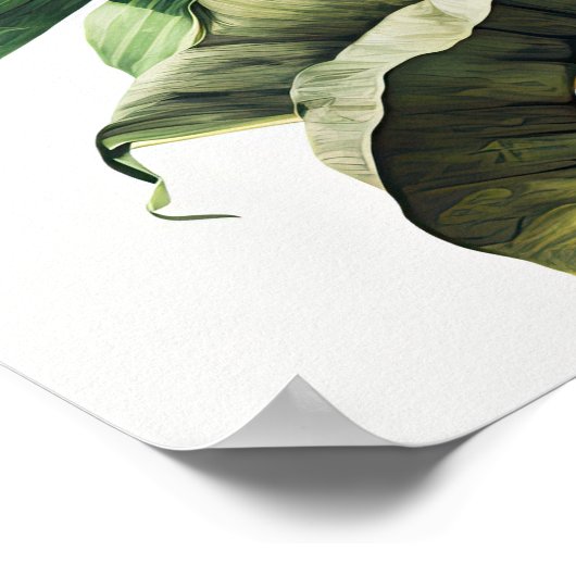 Poster d'impression d'art Feuille Banana (Coin)