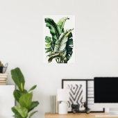 Poster d'impression d'art Feuille Banana (Bureau à domicile)