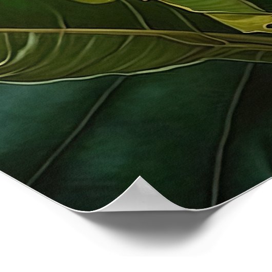 Poster d'impression d'art Feuille Banana (Coin)