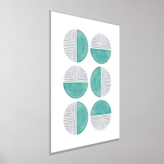 Poster d'impression d'art géométrique circulaire T (Poser)