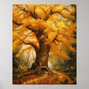 Poster d'impression d'art japonais Ginkgo Tree