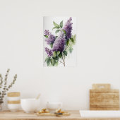 Poster d'impression d'art Lilac Fleurs (Cuisine)
