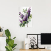 Poster d'impression d'art Lilac Fleurs (Bureau à domicile)