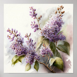 Poster d'impression d'art Lilac Fleurs