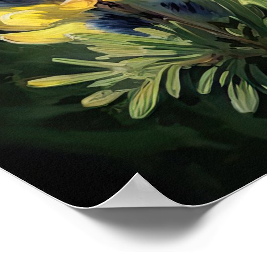 Poster d'impression d'Art Lupine Jaune (Coin)