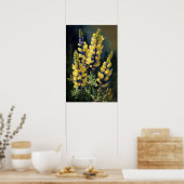 Poster d'impression d'Art Lupine Jaune (Cuisine)