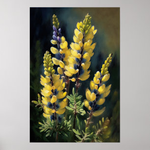 Poster d'impression d'Art Lupine Jaune