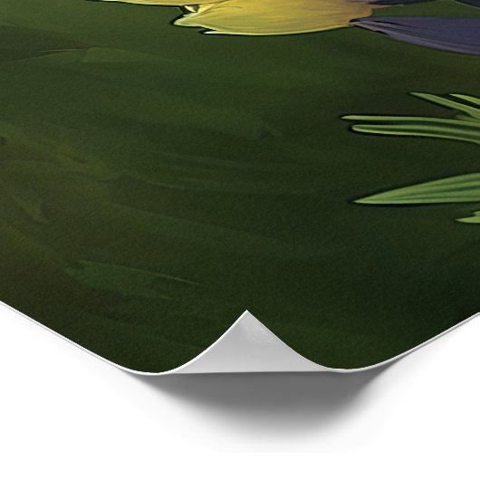 Poster d'impression d'Art Lupine Jaune (Coin)