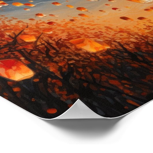 Poster d'impression d'art paysager chinois en papi (Coin)