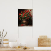 Poster d'impression d'art Red Petunia (Cuisine)