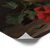 Poster d'impression d'art Red Petunia (Coin)
