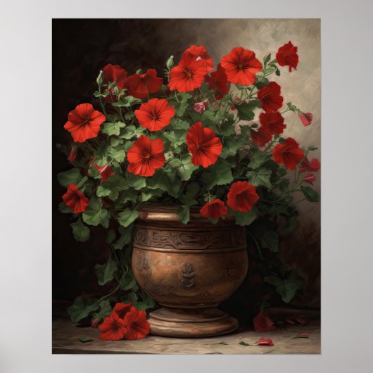 Poster d'impression d'art Red Petunia (Devant)