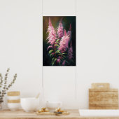 Poster d'impression d'Art rose Astilbe (Cuisine)