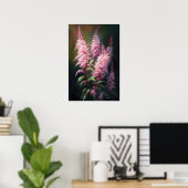 Poster d'impression d'Art rose Astilbe (Bureau à domicile)