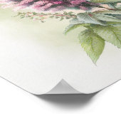 Poster d'impression d'Art rose Astilbe (Coin)