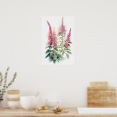 Poster d'impression d'Art rose Astilbe (Cuisine)