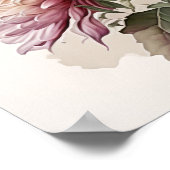 Poster d'impression d'art rose Dahlias (Coin)