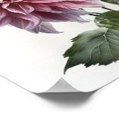 Poster d'impression d'art rose Dahlias (Coin)