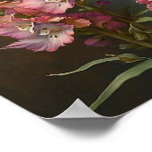 Poster d'impression d'Art rose Delphinium (Coin)