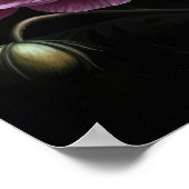 Poster d'impression d'art rose Fleurs d'anémones (Coin)