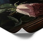 Poster d'impression d'art rose Fleurs de rose (Coin)